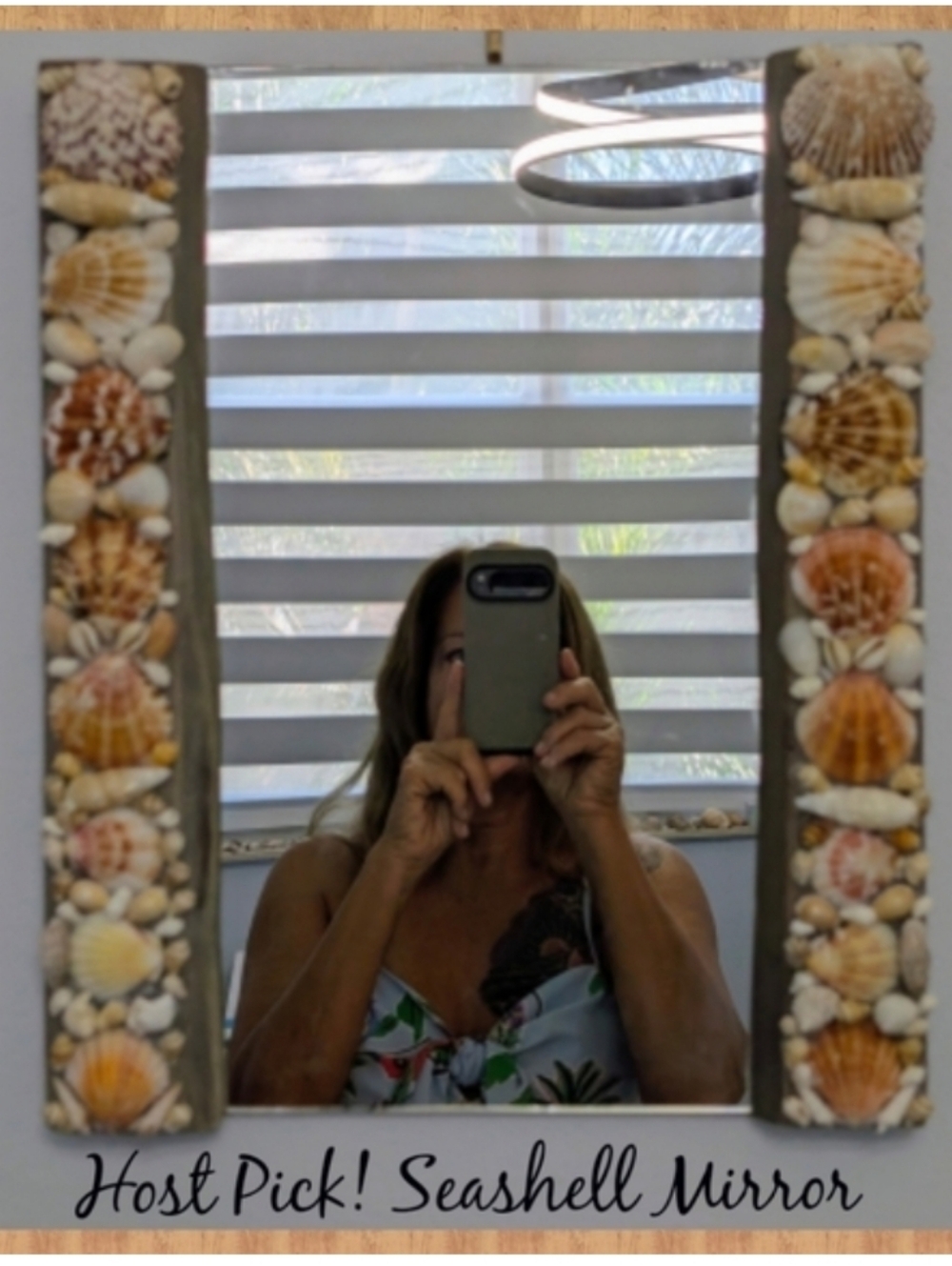 Shell Art Mirror, Seashell Art, Decorative Mirror, Home Decorl Seashells Coastal